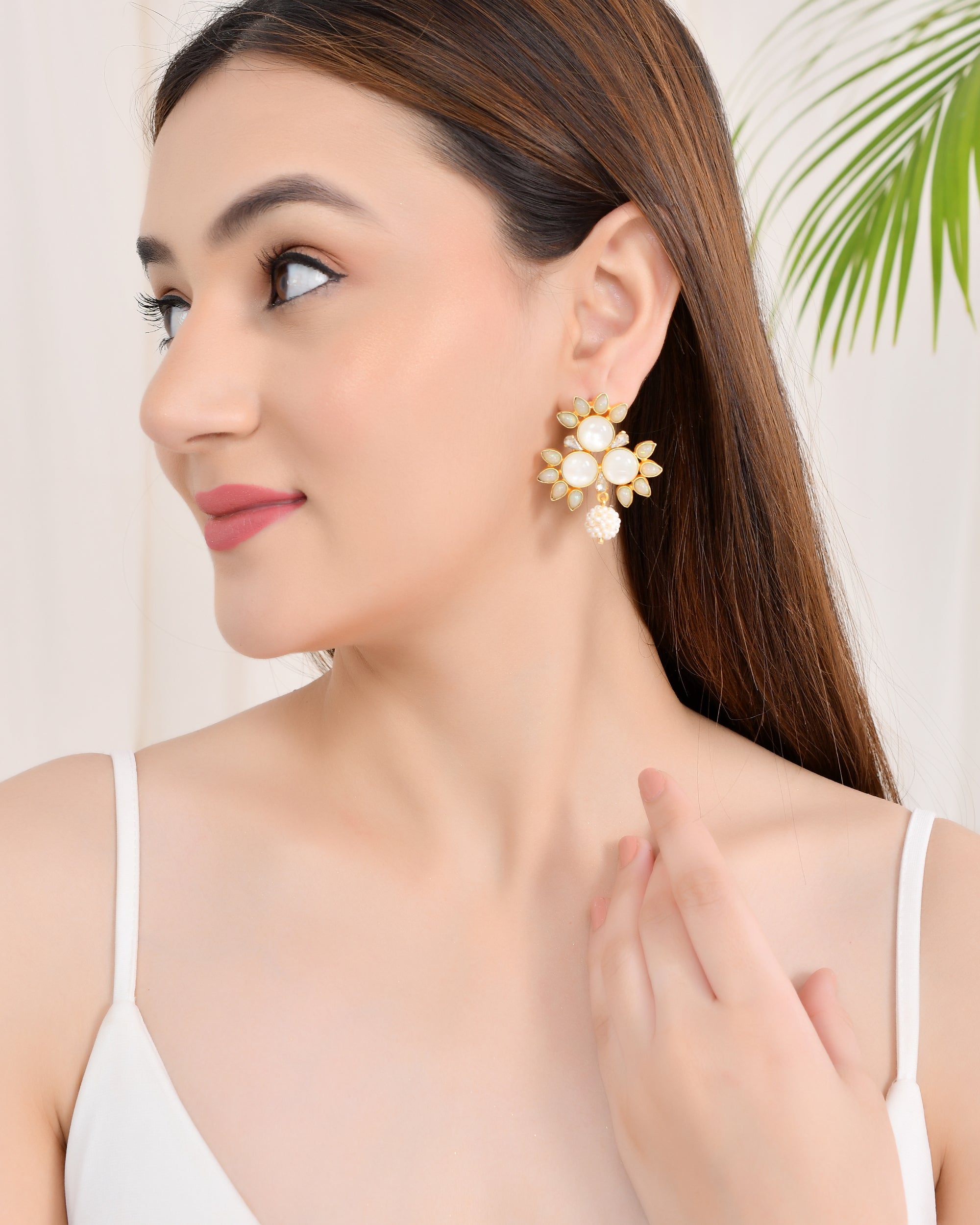 ANDI PEARL OPAL STUDS